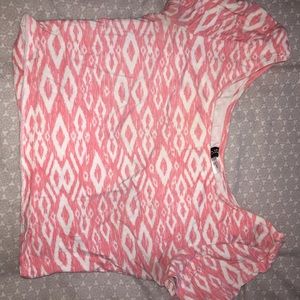 Peach Diamond Design Crop Top